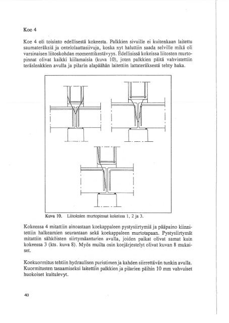 Pilari-palkkiliitokset kerrospilarirakenteissa - Rakenteiden ...