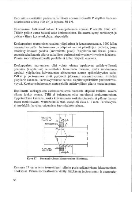 Pilari-palkkiliitokset kerrospilarirakenteissa - Rakenteiden ...