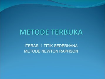 METODE TERBUKA