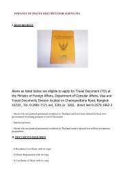 Issuance of travel document for aliens (TD)