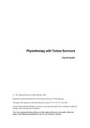 Physiotherapy with Torture Survivors - Freedom from Torture