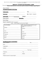 MEDICAL FOUNDATION REFERRAL FORM - Freedom from Torture