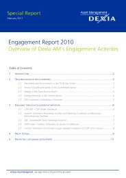 Engagement Report 2010 - Dexia Asset Management