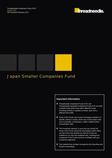 Japan Smaller Companies Fund - Threadneedle - Investments