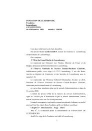 Acte de Constitution Fondation de Luxembourg