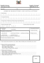 Suriname Visa Application Form - Travisa