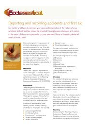 Reporting and Recording - Guidance Notes - Ecclesiastical Insurance