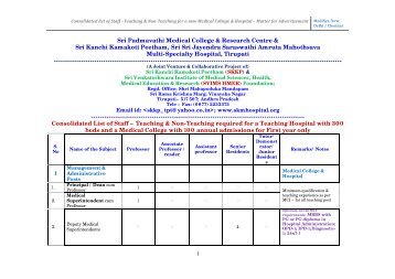 Sri Padmavathi Medical College & Research ... - Skmhospital.org