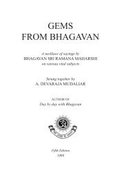 GEMS FROM BHAGAVAN - Sri Ramana Maharshi