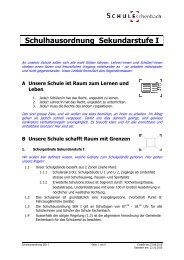 Schulhausordung Sekundarstufe I - Schule-Eschenbach