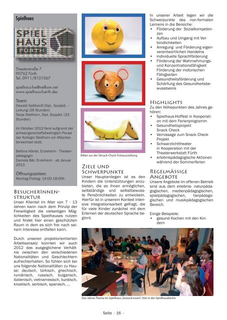 Jahresbericht 2012 - Schule der Phantasie Fürth