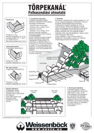 Weissenböck Törpekanál építési útmutató - Center Kert Kft.
