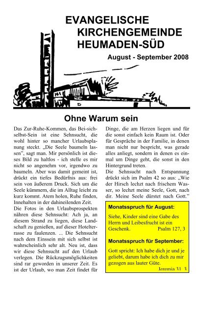 Word Pro - 2008-81Text.lwp - Kirchengemeinde Heumaden-SÃ¼d