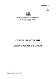 Trainee Selection and Registration - College of Intensive Care ...