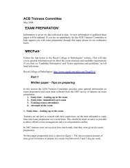 ACB Trainees Committee 'EXAM PREPARATION' 'MRCPath'