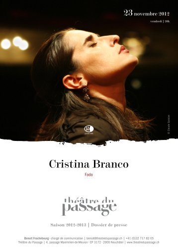 Cristina Branco - ThÃ©Ã¢tre du Passage