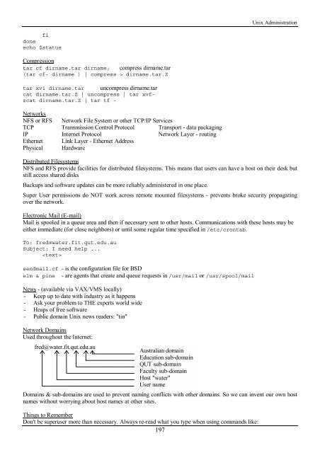 Working with the Unix OS