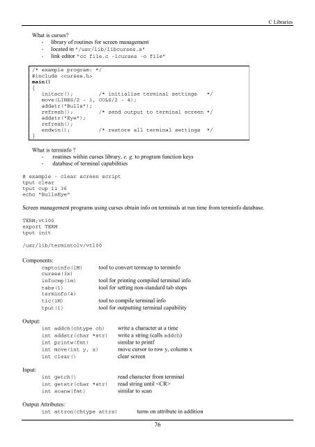 Working with the Unix OS