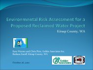 Environmental Risk Assessment for a Proposed - pncwa