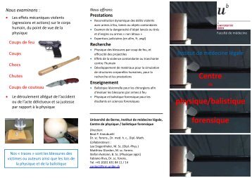 Centre physique/balistique forensique