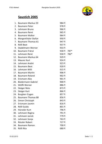 Saustich 2005 - FSG Attelwil