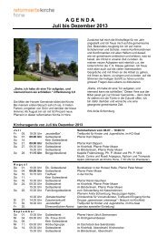 Kirchenagenda Juli - Dezember 2013 (.Pdf) - Ref. Kirchgemeinde ...