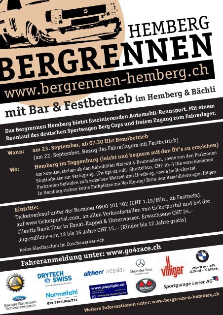 BERGRENNEN HEMBERG - ACS Automobil-Club der Schweiz