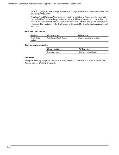 Vegetation Classification and Mapping Project Report - USGS