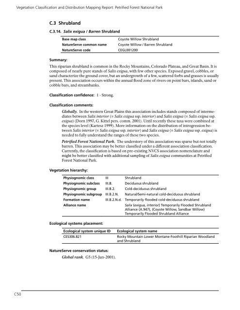 Vegetation Classification and Mapping Project Report - USGS