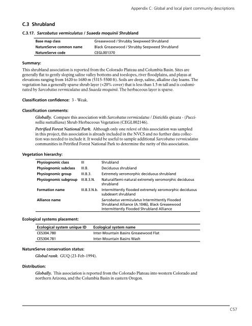 Vegetation Classification and Mapping Project Report - USGS