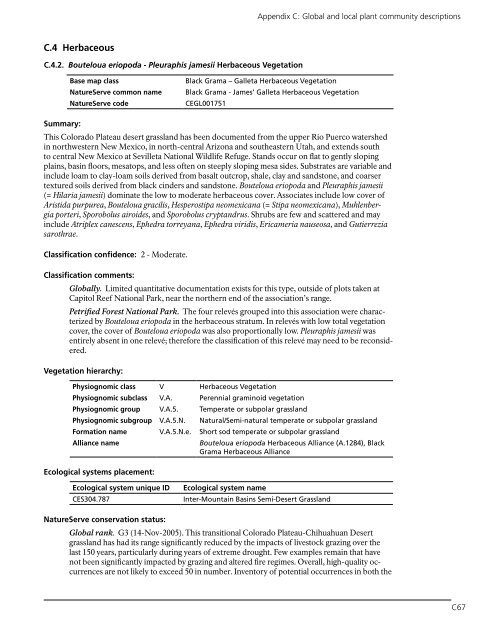 Vegetation Classification and Mapping Project Report - USGS