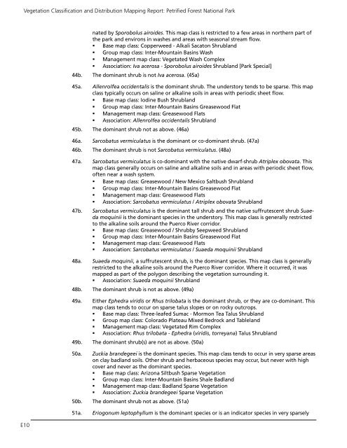 Vegetation Classification and Mapping Project Report - USGS