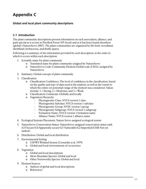 Vegetation Classification and Mapping Project Report - USGS