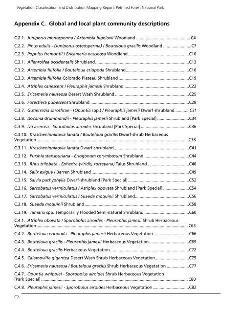 Vegetation Classification and Mapping Project Report - USGS