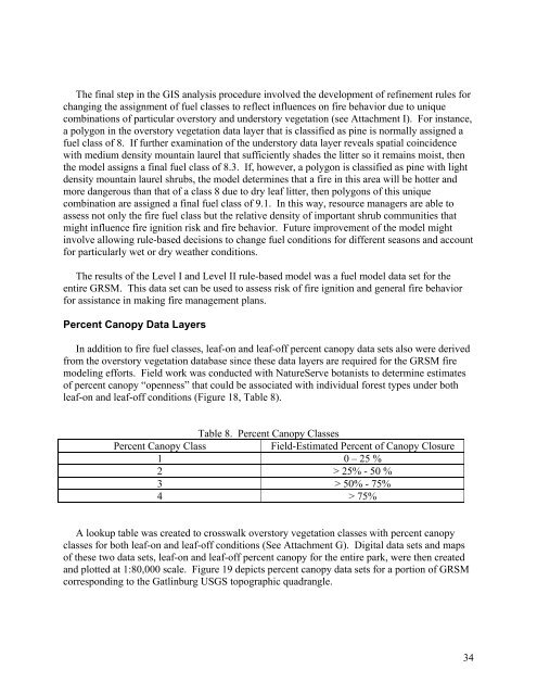 Vegetation Classification and Mapping Project Report - the USGS