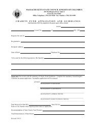 Charity Fund Application Form - Massachusetts State Council ...