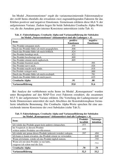 Modulare Evaluation interaktiver Technik. Entwicklung und ... - meCUE