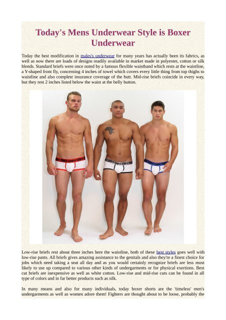 mens underwear types