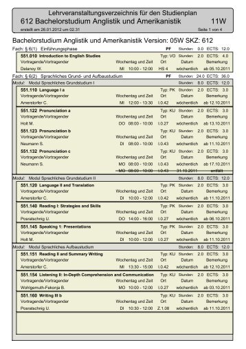 612 Bachelorstudium Anglistik und Amerikanistik 11W - aau.at