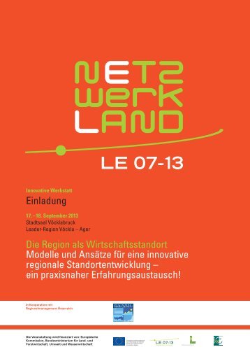 Innovative Werkstatt - Region als Wirtschaftsstandort