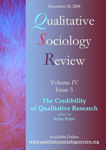 volume IV is 3 - Qualitative Sociology Review