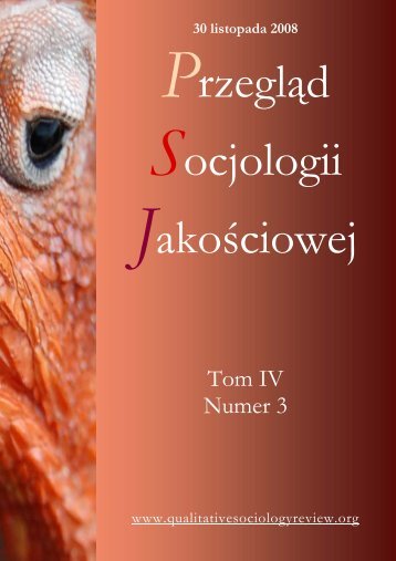 Pobierz wydanie - Qualitative Sociology Review