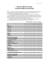 Board Profile Worksheet Expertise/Skills/Personal Data - Early ...
