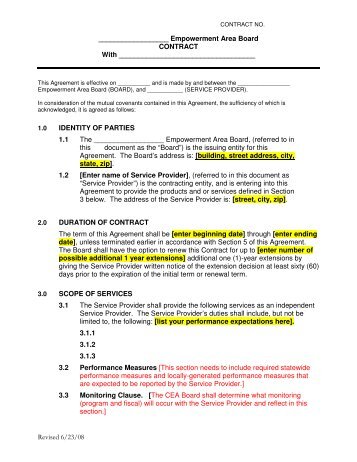 Contract Template - Early Childhood Iowa