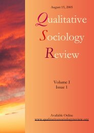 Download this issue - Qualitative Sociology Review