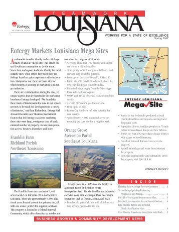 (pdf) - Entergy Markets Louisiana Mega Sites - Entergy Louisiana