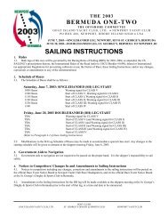 SAILING INSTRUCTIONS - Bermuda 1-2