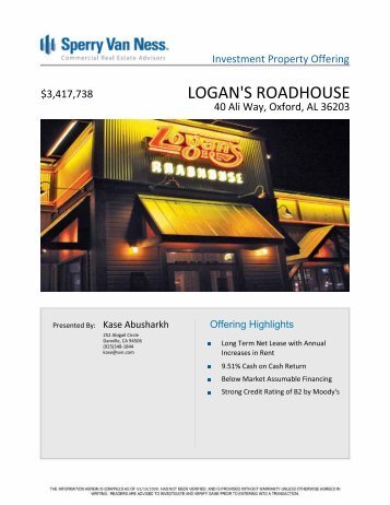 LOGAN'S ROADHOUSE - The Kase Group