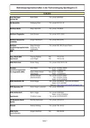 Betriebssportgemeinschaften in der Fachvereinigung ... - FVS BERLIN