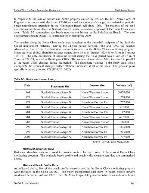 2008 Annual Monitoring Report (pdf 10.9MB) - Bolsa Chica ...